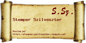 Stemper Szilveszter névjegykártya