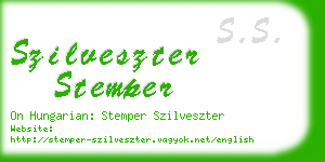 szilveszter stemper business card
